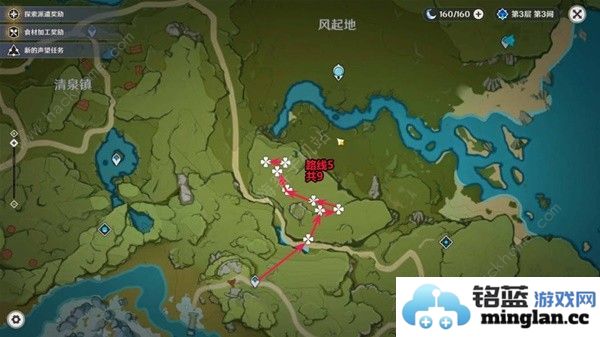 原神新版小灯草采集路线图最新小灯草速刷路线一览