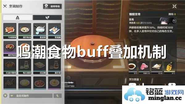 鸣潮中的食物BUFF效果是否能够叠加使用？