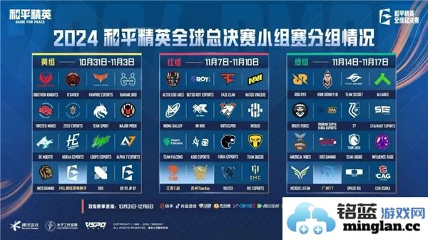 和平精英2024全球总决赛详细赛程安排及时间表